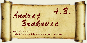 Andrej Braković vizit kartica